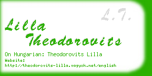lilla theodorovits business card